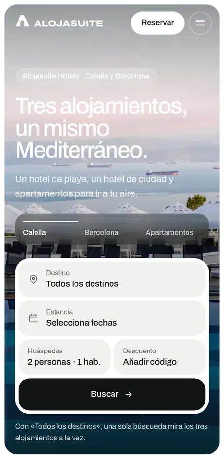 Web de Alojasuite Hotels