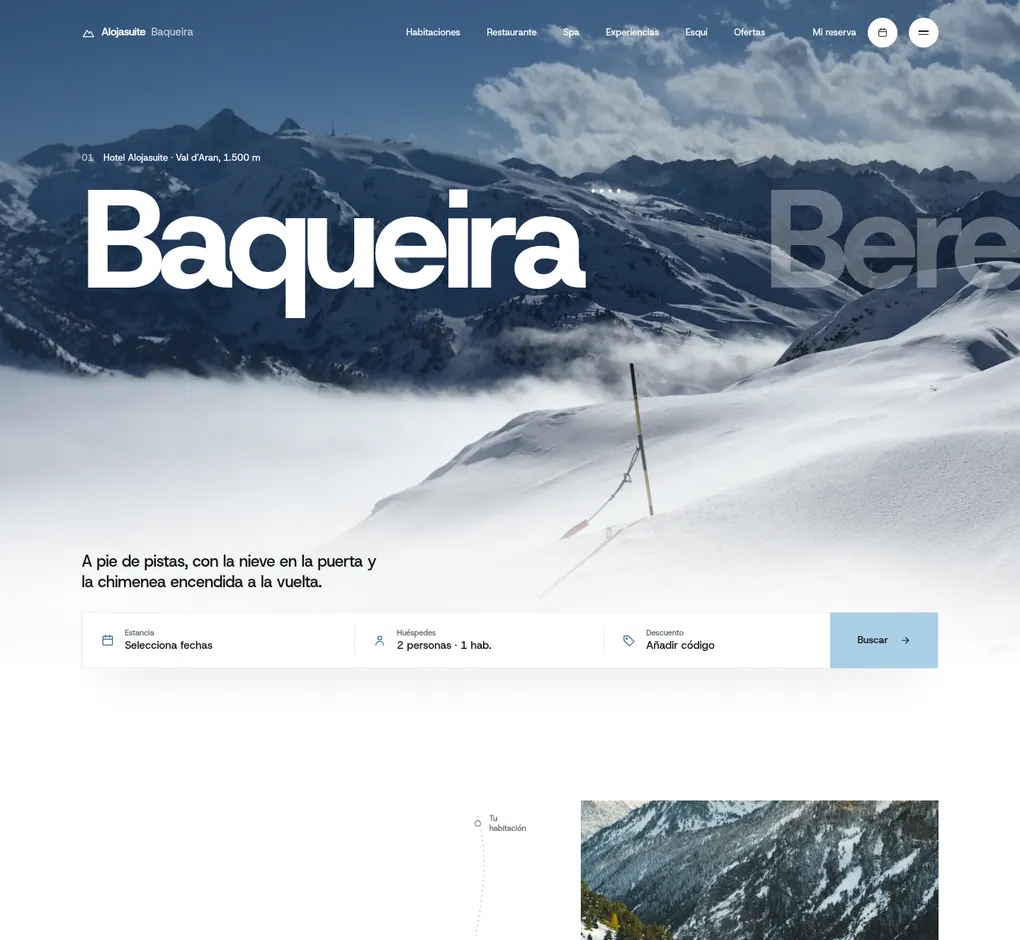 Web de Alojasuite Baqueira